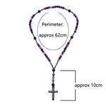 Purple Lace Agate Catholic Christ Rosary