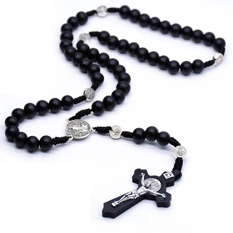 QIGO Black Cross Rosary