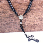 QIGO Black Cross Rosary