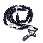 QIGO Black Cross Rosary