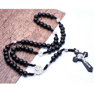 QIGO Black Cross Rosary