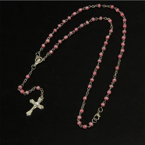 Glass Rosary Necklace