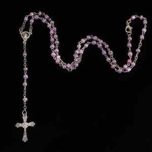 Glass Rosary Necklace