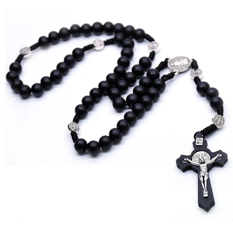 QIGO Black Cross Rosary