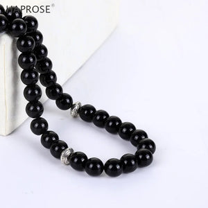 Man's Black agates Tasbih. Islamic Rosary