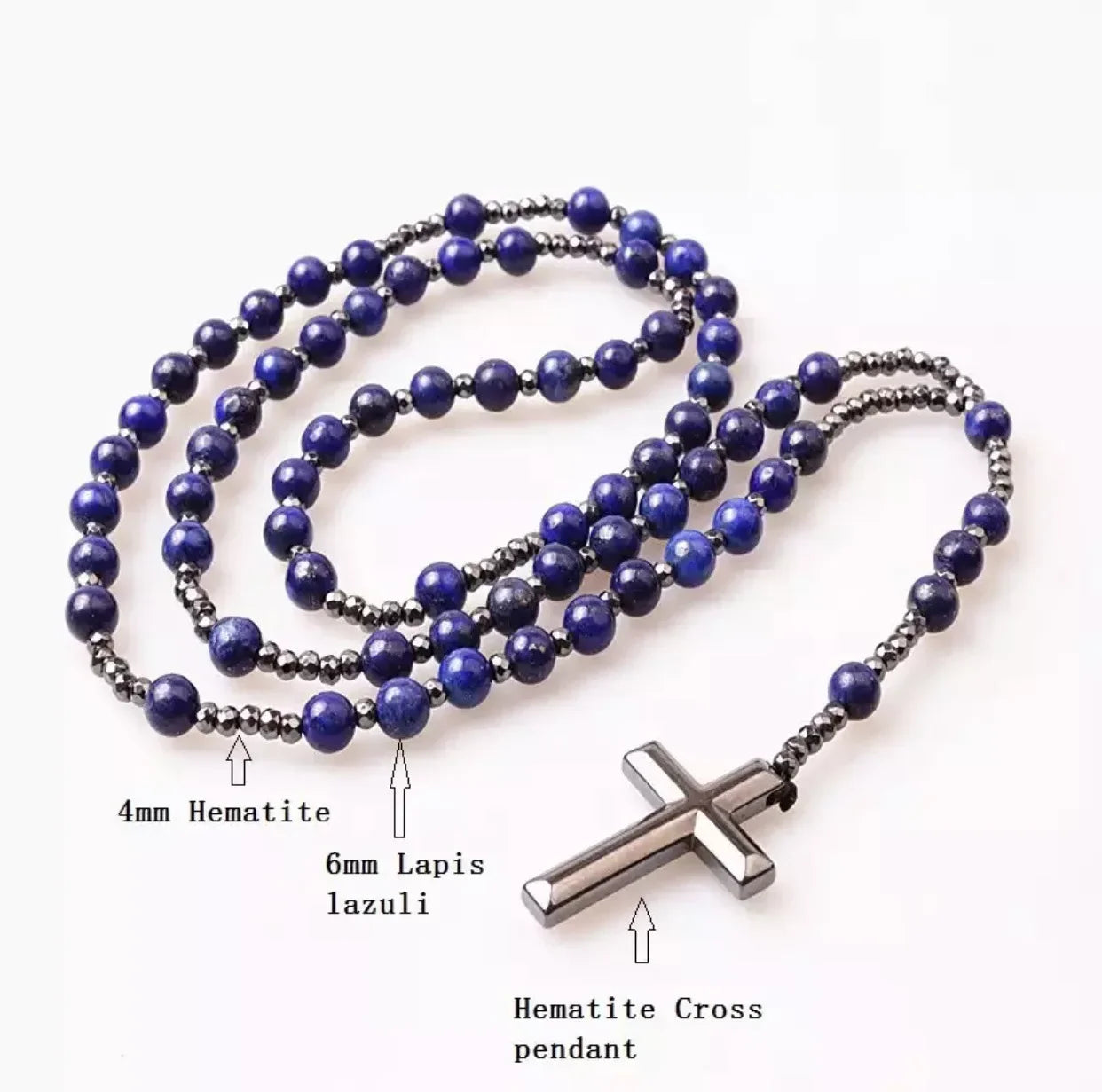 Hematite Health Men's Necklaces Rosary Beaded