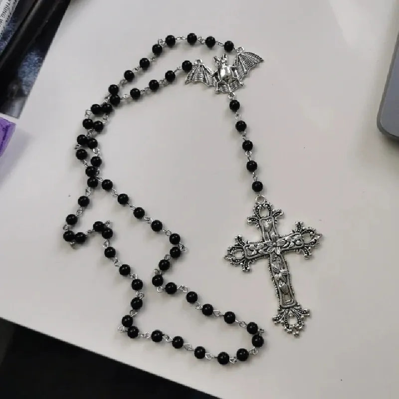 Gothic Rosary Necklace Bead