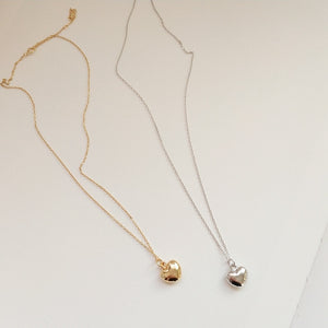 Sterling Silver or Gold Hearth Necklace