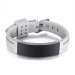 Personalized Silicone Bracelet in Black Watch Strap Band