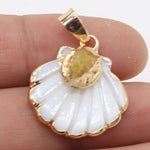 Natural Semi-Gem Shell Necklace