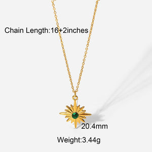 Flower Moon Round Snake Pendants Necklaces