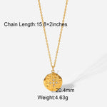 Flower Moon Round Snake Pendants Necklaces