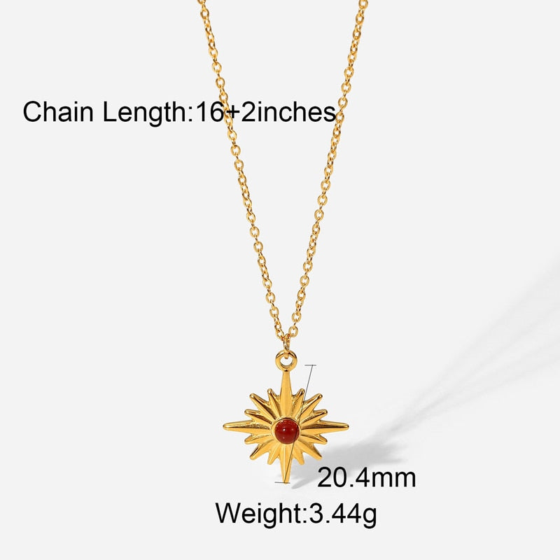 Flower Moon Round Snake Pendants Necklaces